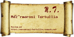 Mármarosi Tertullia névjegykártya